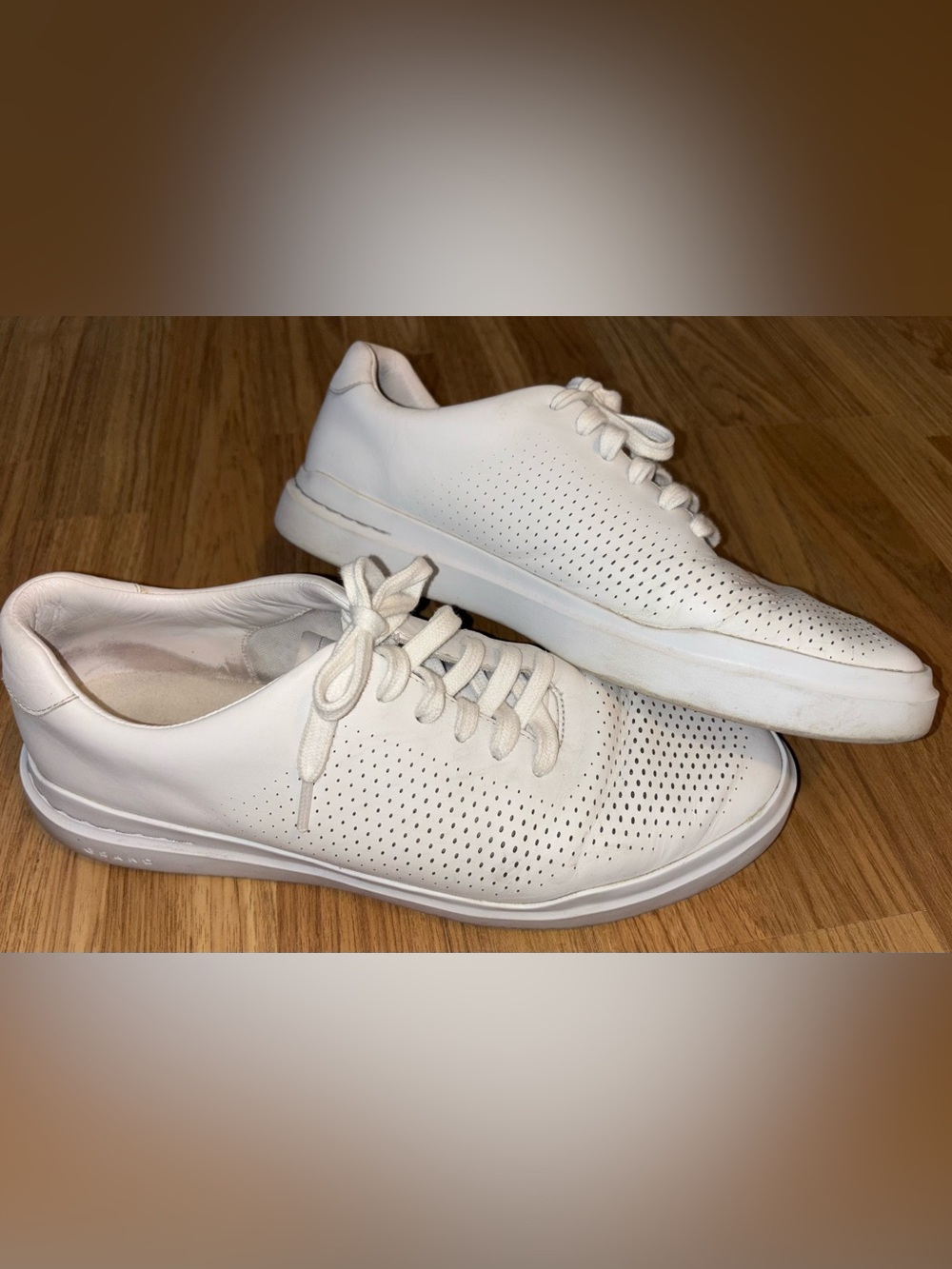 Cole Haan White GrandSeries Leather Sneakers